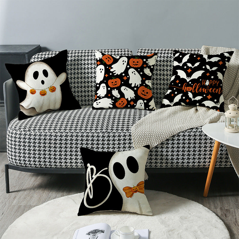 Funda de cojín estampada Halloween detalle textura