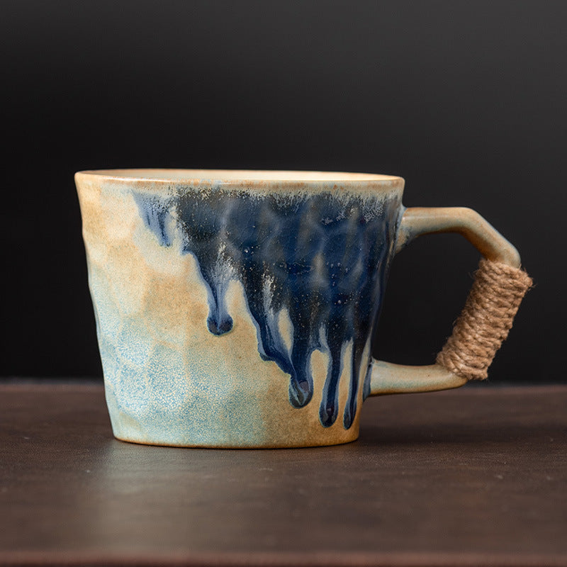 Taza de cerámica estilo japonés morada